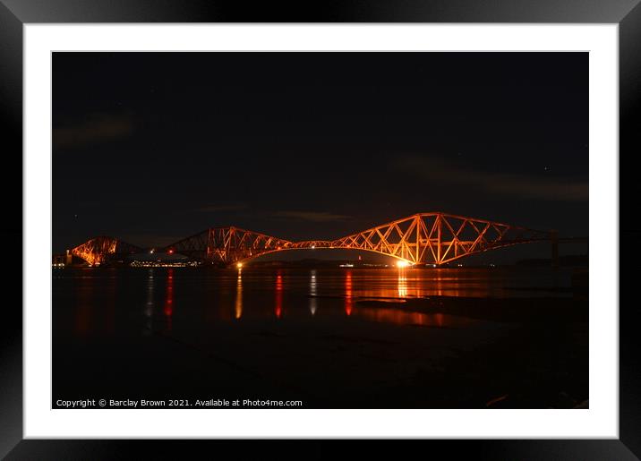The Forth Rail Bridge Framed Mounted Print by Barclay Brown