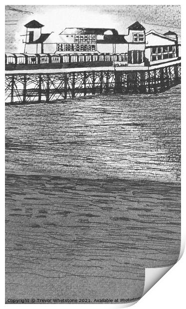 Weston-Super-Mare Pier. Black & White Print by Trevor Whetstone