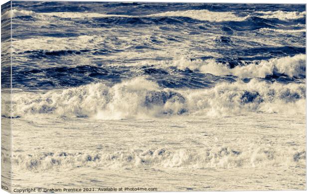 Storm Waves - Toned Canvas Print by Graham Prentice