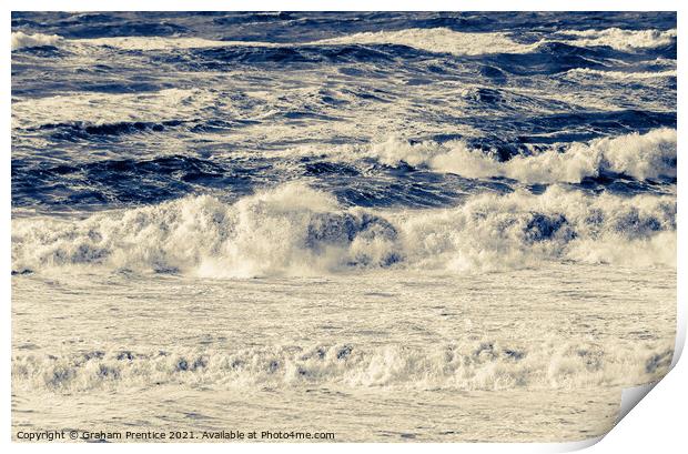 Storm Waves - Toned Print by Graham Prentice