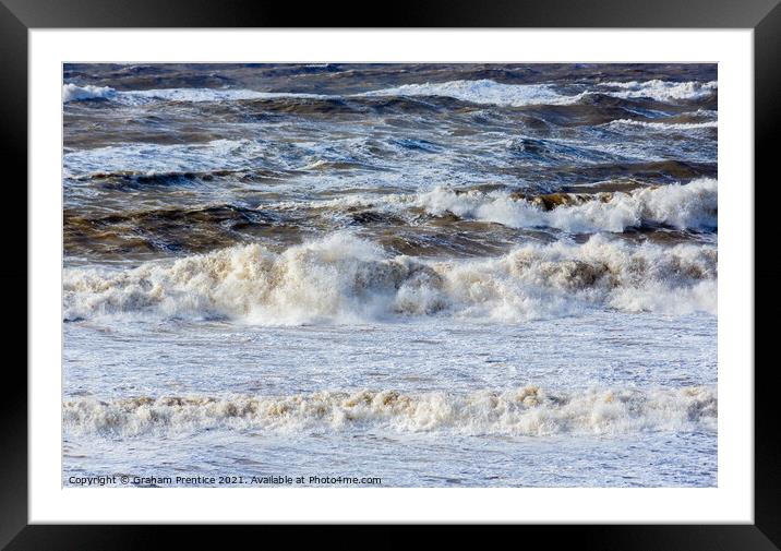 Storm Waves Framed Mounted Print by Graham Prentice