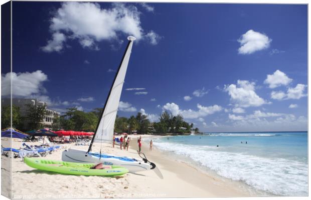 Dover beach, Southern Barbados, Caribbean Canvas Print by Geraint Tellem ARPS