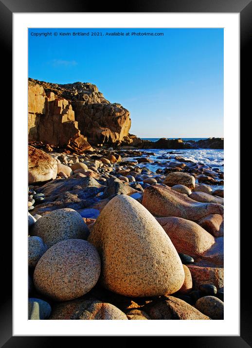 cot cove porth nanven cornwall Framed Mounted Print by Kevin Britland