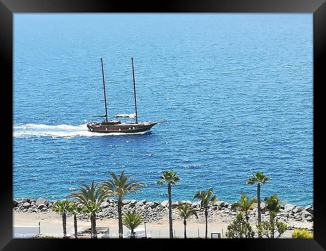 Sail on by gran canaria  Framed Print by Martin Foster