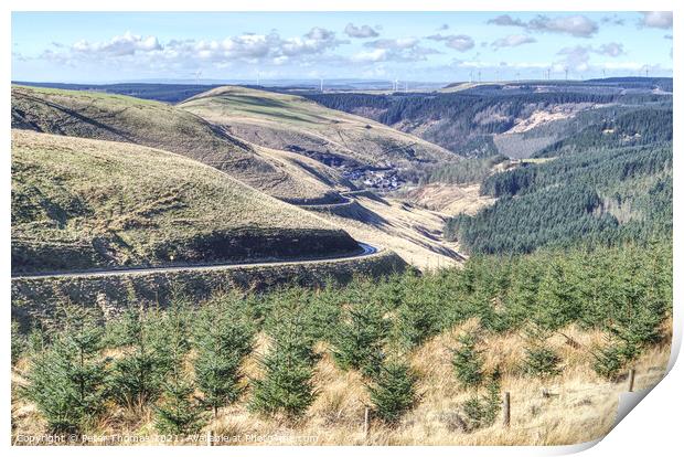 Majestic Views of Afan Valley Print by Peter Thomas