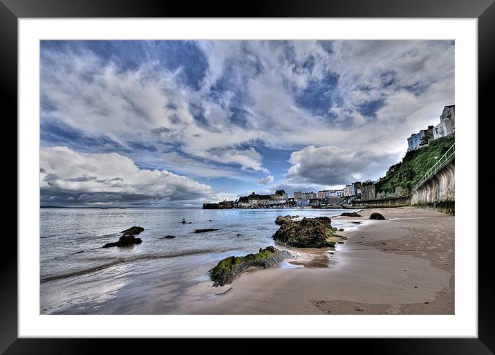 Tenby, North Beach Framed Mounted Print by Steve Purnell