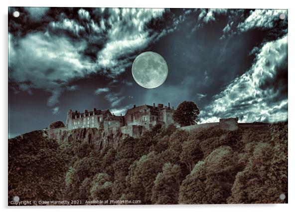  Stirling Castle-Moonlight Acrylic by Dave Harnetty