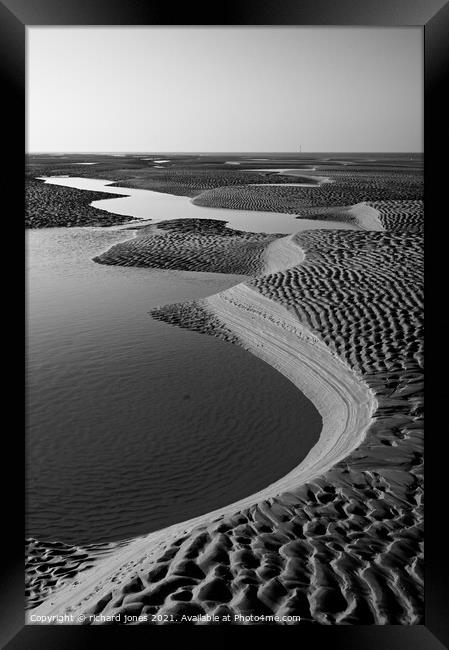 Shifting sands Framed Print by richard jones