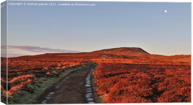 Penhill sunrise Canvas Print by andrew gaines