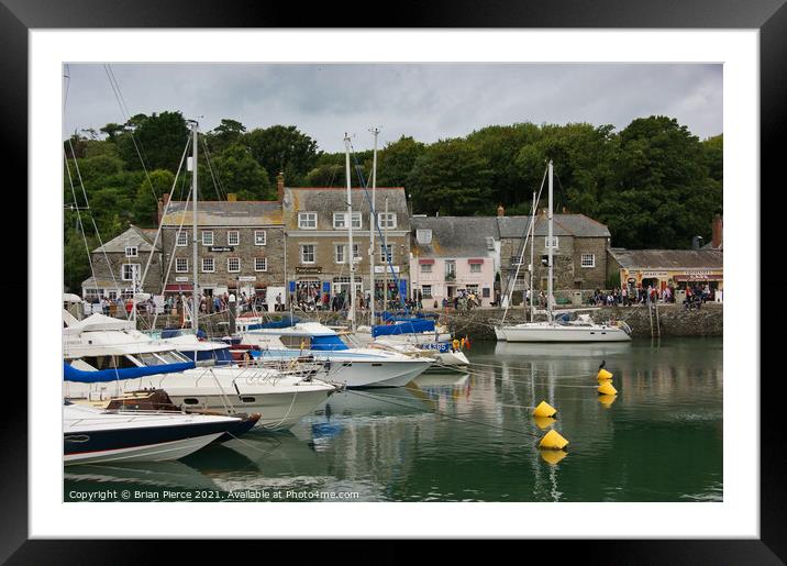 Padstow Harbour Framed Mounted Print by Brian Pierce
