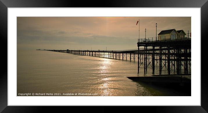 Southend Pier at Midday Haze Framed Mounted Print by Richard Perks