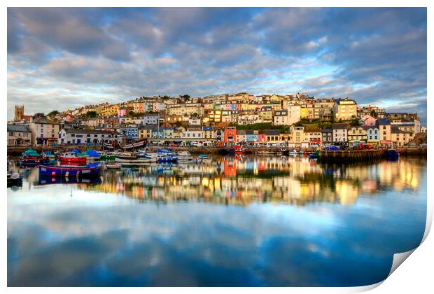 Brixham reflection Print by kevin wise