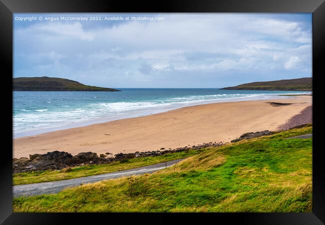 Big Sand beach Gairloch Framed Print by Angus McComiskey