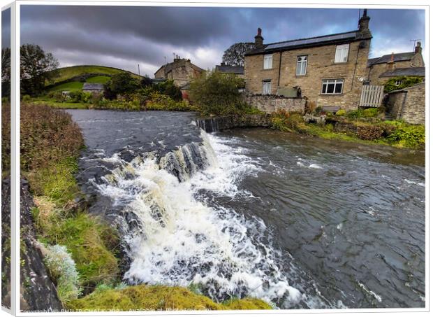 Gayle beck near Hawes in the Yorkshire dales 362  Canvas Print by PHILIP CHALK