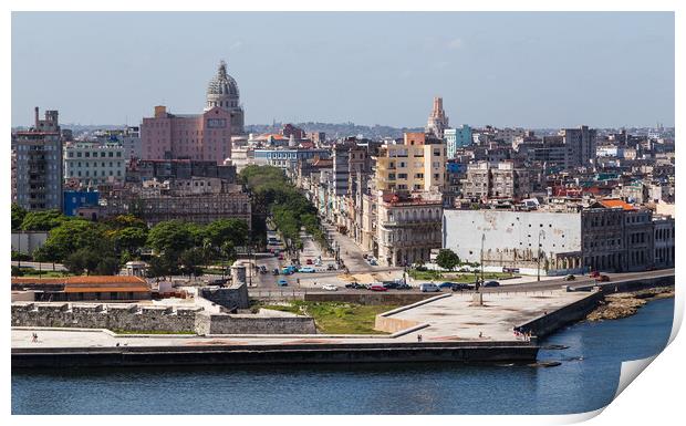Overlooking Havana Bay Print by Jason Wells