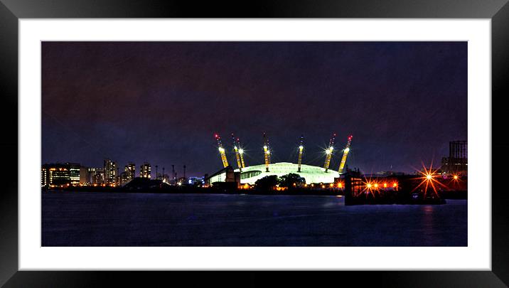 Milliennium Dome at Night Framed Mounted Print by Dawn O'Connor