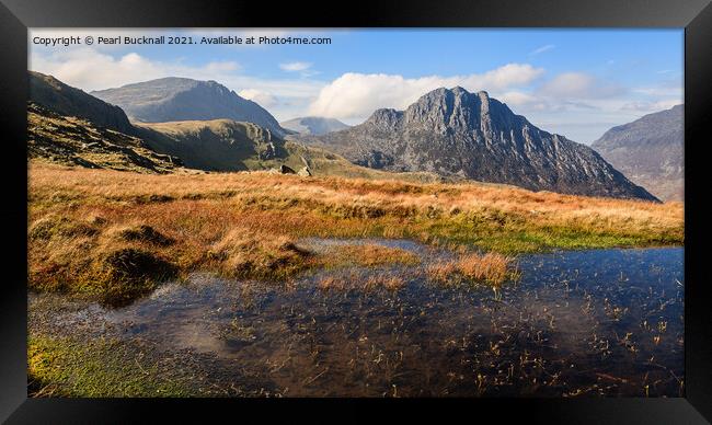 Snowdonia Uplands and Tryfan Wales Framed Print by Pearl Bucknall