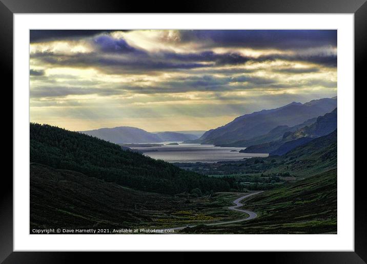 Looking West to Loch Maree-Highlands of Scotland Framed Mounted Print by Dave Harnetty