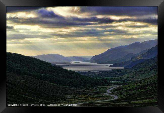 Looking West to Loch Maree-Highlands of Scotland Framed Print by Dave Harnetty