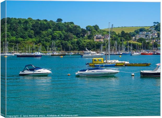 Dartmouth Harbour  Canvas Print by Jane Metters