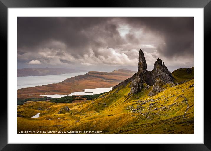 The Old Man of Storr, Isle of Skye, Scotland Framed Mounted Print by Andrew Kearton