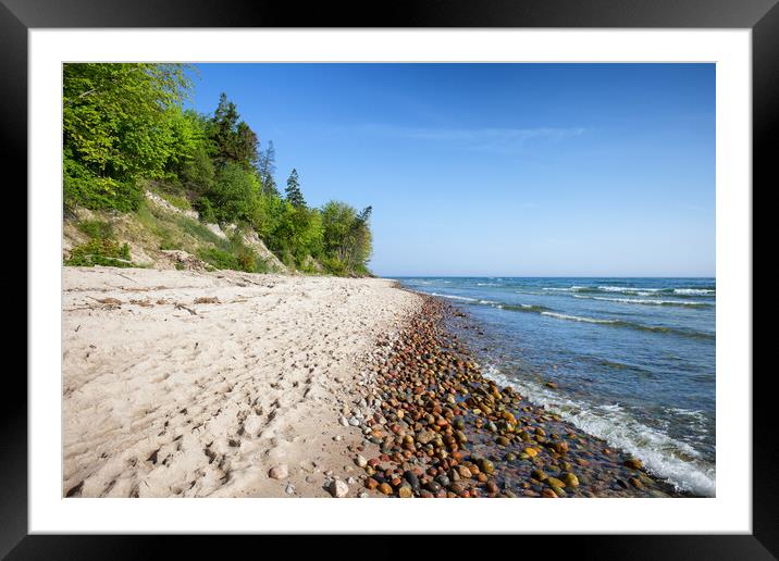 Rozewie Beach at Baltic Sea in Poland Framed Mounted Print by Artur Bogacki