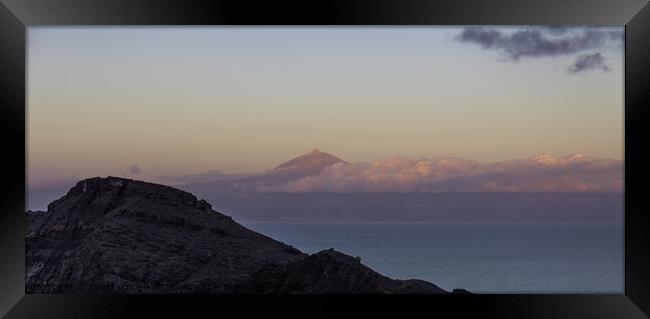 Tenerife and El Teide sunset  Framed Print by David O'Brien
