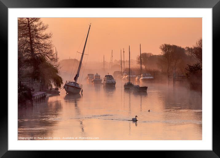 Golden Sunrise at Wareham Quay Framed Mounted Print by Paul Smith