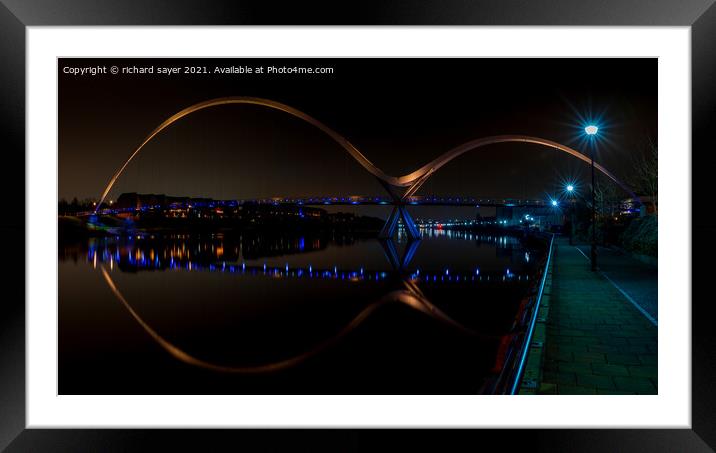 Infinity at Night Framed Mounted Print by richard sayer