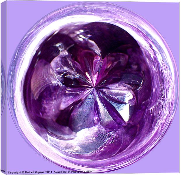 Spherical Amethyst paperweight Canvas Print by Robert Gipson