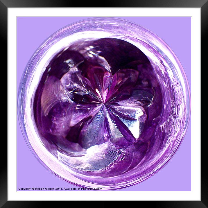 Spherical Amethyst paperweight Framed Mounted Print by Robert Gipson