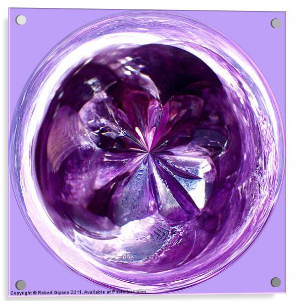 Spherical Amethyst paperweight Acrylic by Robert Gipson