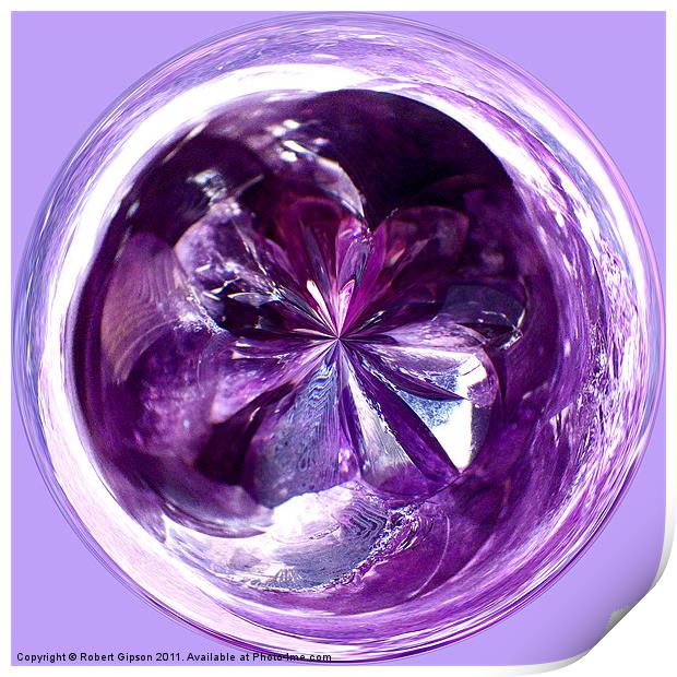 Spherical Amethyst paperweight Print by Robert Gipson