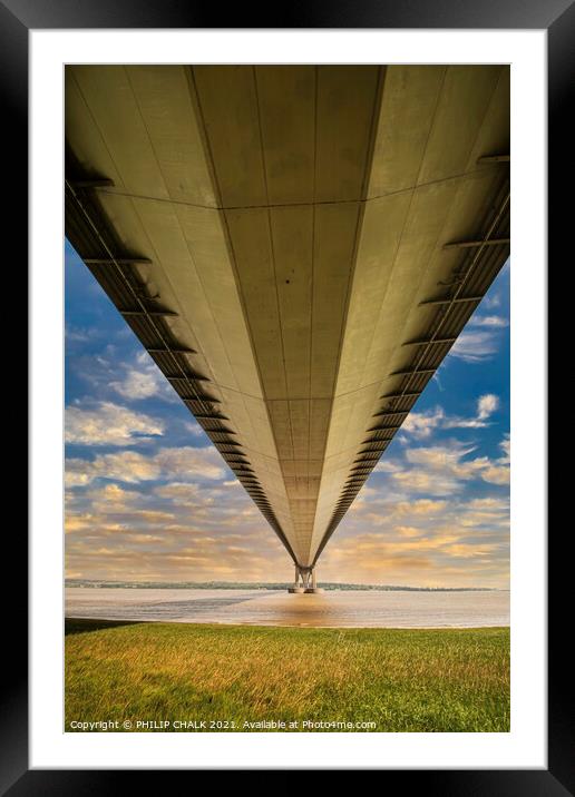 Under the Humber bridge 367  Framed Mounted Print by PHILIP CHALK