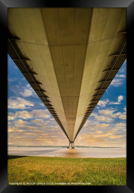 Under the Humber bridge 367  Framed Print by PHILIP CHALK