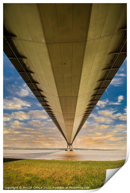 Under the Humber bridge 367  Print by PHILIP CHALK
