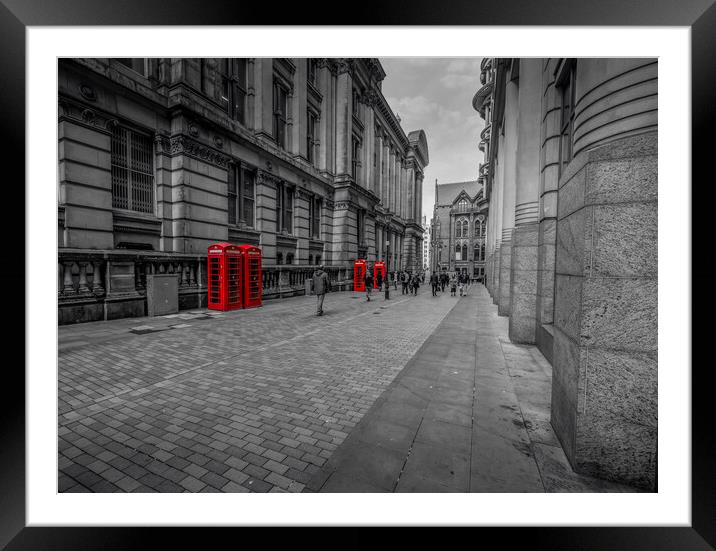 Red Telephone Boxes  Framed Mounted Print by Hectar Alun Media
