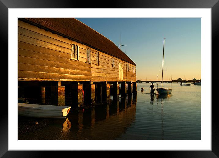 Wading Out Bosham Framed Mounted Print by Serena Bowles