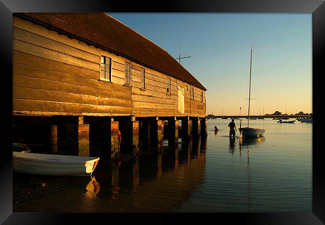Wading Out Bosham Framed Print by Serena Bowles