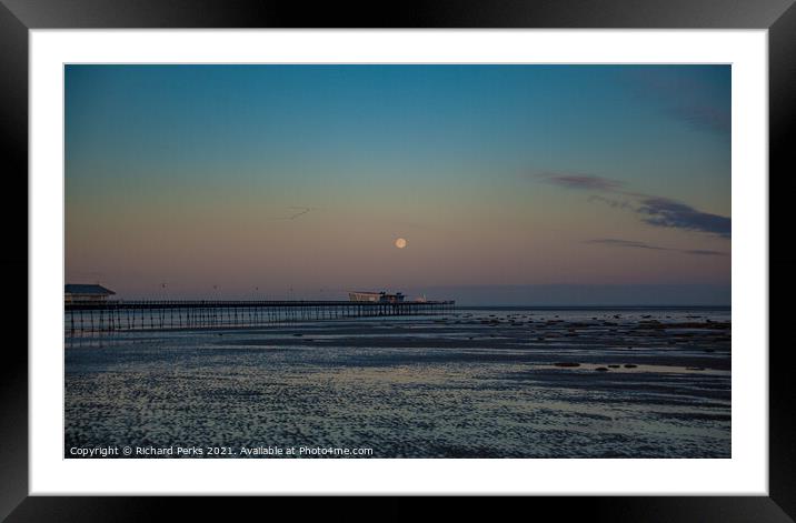 Twilight at Southport Framed Mounted Print by Richard Perks