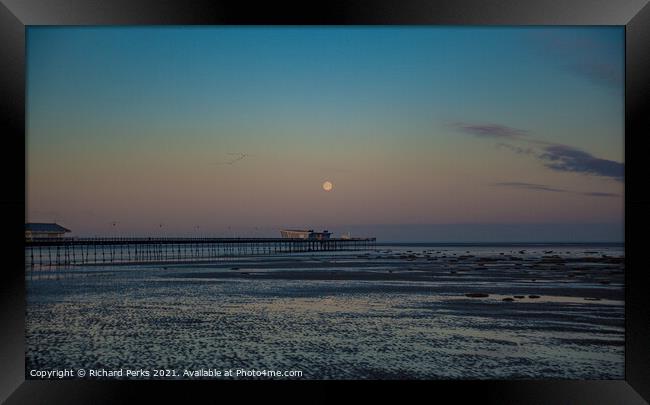 Twilight at Southport Framed Print by Richard Perks