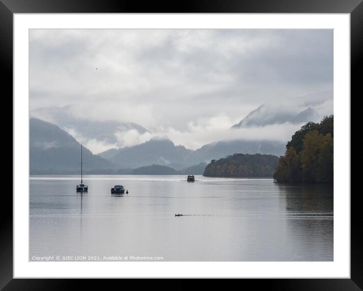 Clouds over Derwent Water  Framed Mounted Print by JUDI LION