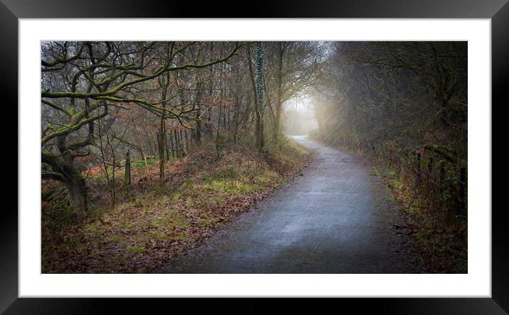 A country lane Framed Mounted Print by Leighton Collins