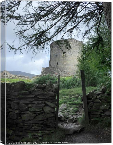 Dolbadarn Castle Llanberis Canvas Print by JUDI LION