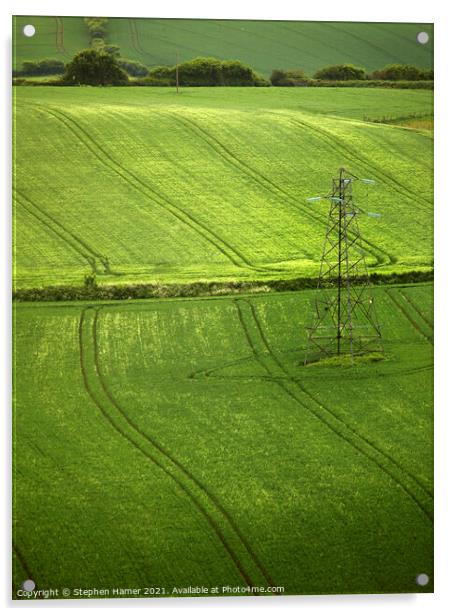 Parallel Lines & Pylon Acrylic by Stephen Hamer