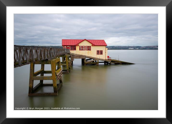 The old lifeboat station on Mumbles pier Framed Mounted Print by Bryn Morgan
