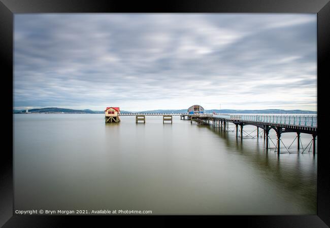 The old lifeboat station on Mumbles pier Framed Print by Bryn Morgan