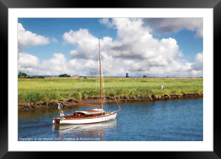 Trip on the Broads Framed Mounted Print by Ian Merton
