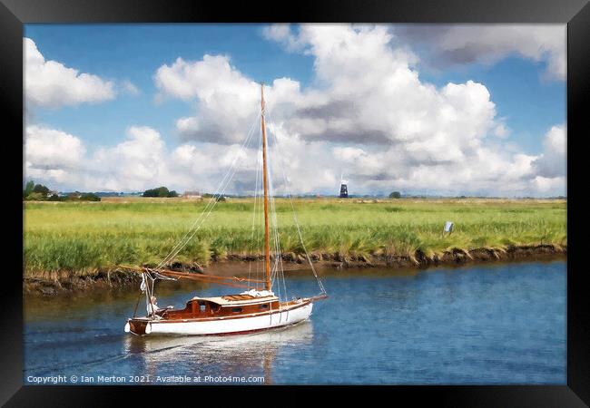 Trip on the Broads Framed Print by Ian Merton