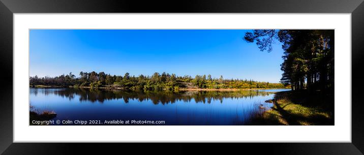 Lake reflections panorama Framed Mounted Print by Colin Chipp